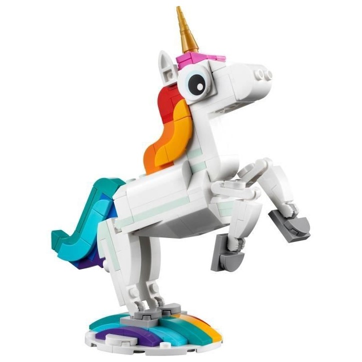 LEGO Creator 3-en-1 31140 La Licorne Magique, Jouet Hippocampe et Paon, Figurines d'Animaux LEGO Creator 3-en-1 31140 La Licorne Magique, Jouet Hippocampe et Paon, Figurines d'Animaux