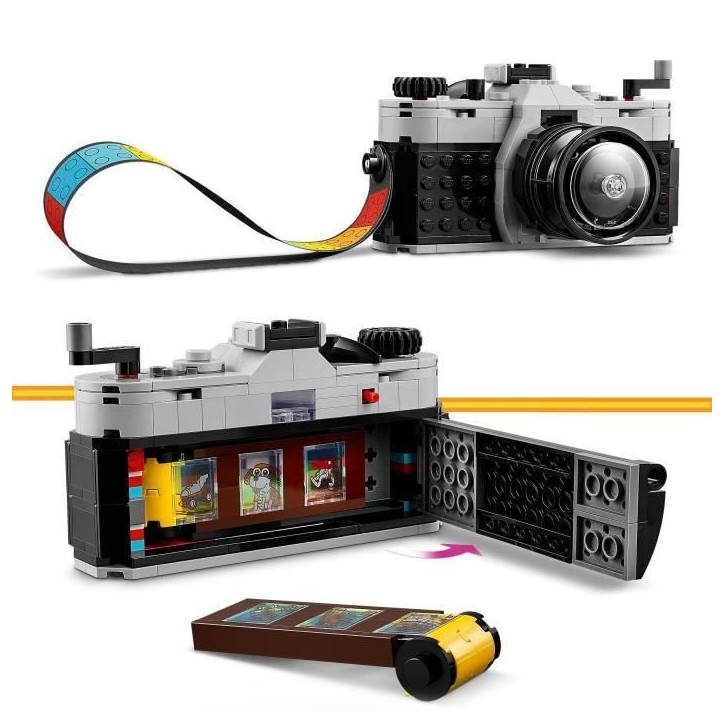LEGO 31147 Creator 3en1 L'Appareil Photo Rétro, Jouet Transformable avec 3 Modeles, Déco de Bureau et de Chambre LEGO 31147 Creator 3en1 L'Appareil Photo Rétro, Jouet Transformable avec 3 Modeles, Déco de Bureau et de Chambre