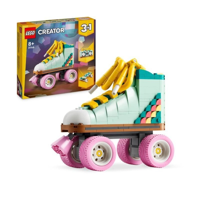LEGO 31148 Creator 3en1 Les Patins a Roulettes Rétro, Jouet avec Mini LEGO 31148 Creator 3en1 Les Patins a Roulettes Rétro, Jouet avec Mini