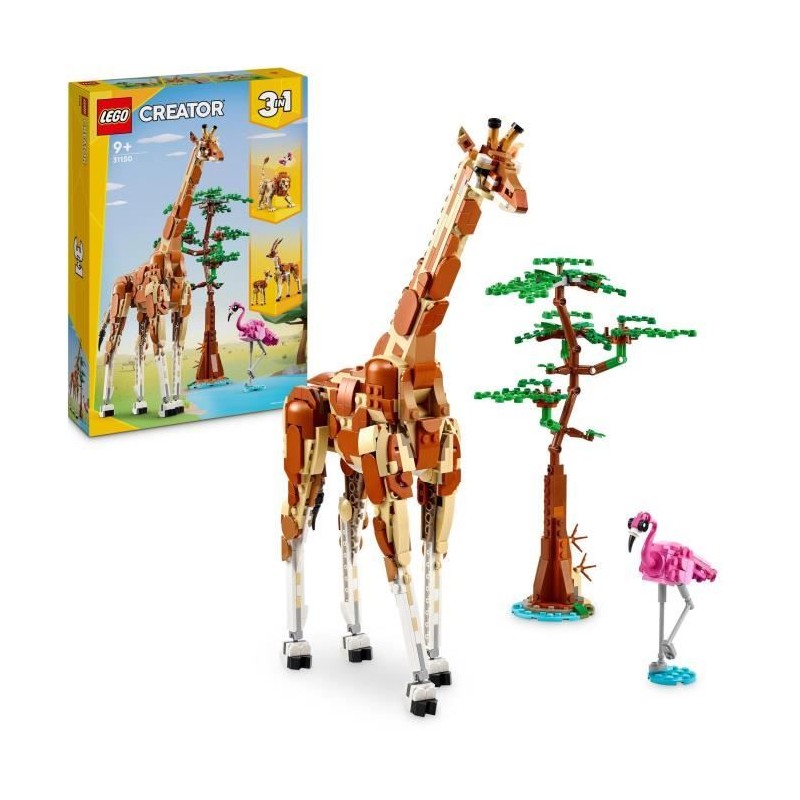 LEGO 31150 Creator 3en1 Les Animaux Sauvages du Safari, Jouet avec Fig LEGO 31150 Creator 3en1 Les Animaux Sauvages du Safari, Jouet avec Fig