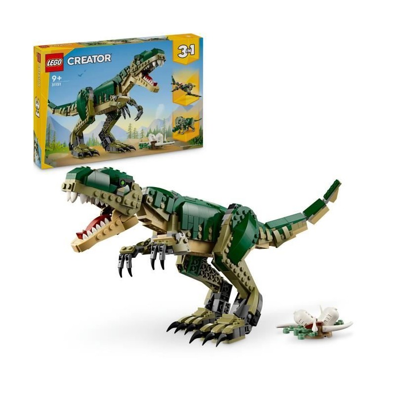 LEGO Creator 31151 3-en-1 Le T-rex - Dinosaure jouet tricératops ou p LEGO Creator 31151 3-en-1 Le T-rex - Dinosaure jouet tricératops ou p