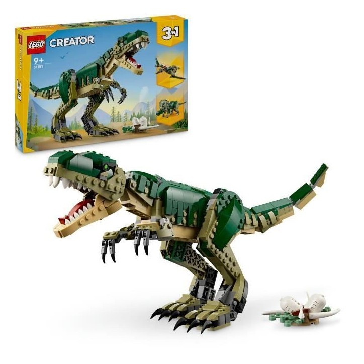 LEGO Creator 31151 3-en-1 Le T-rex - Dinosaure jouet tricératops ou ptérodactyle LEGO Creator 31151 3-en-1 Le T-rex - Dinosaure jouet tricératops ou ptérodactyle