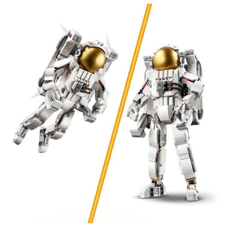 LEGO 31152 Creator 3en1 L'Astronaute dans l'Espace, Jouet de Construction avec Chien et Navette Spatiale, Décoration