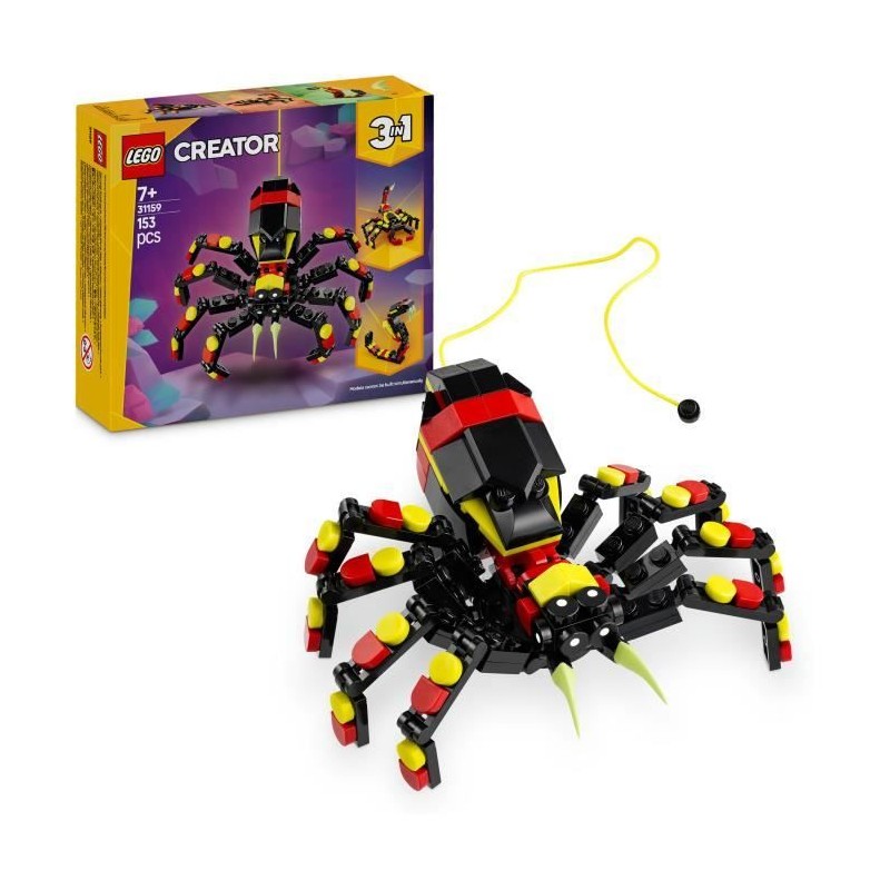 LEGO Creator 31159 3-en-1 Animaux sauvages : l'araignée surprenante - LEGO Creator 31159 3-en-1 Animaux sauvages : l'araignée surprenante -