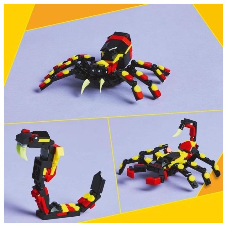 LEGO Creator 31159 3-en-1 Animaux sauvages : l'araignée surprenante - Jouet des 7 ans
