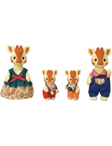 SYLVANIAN FAMILIES - Famille Girafe - 4 personnages articulés - Orange - Mixte