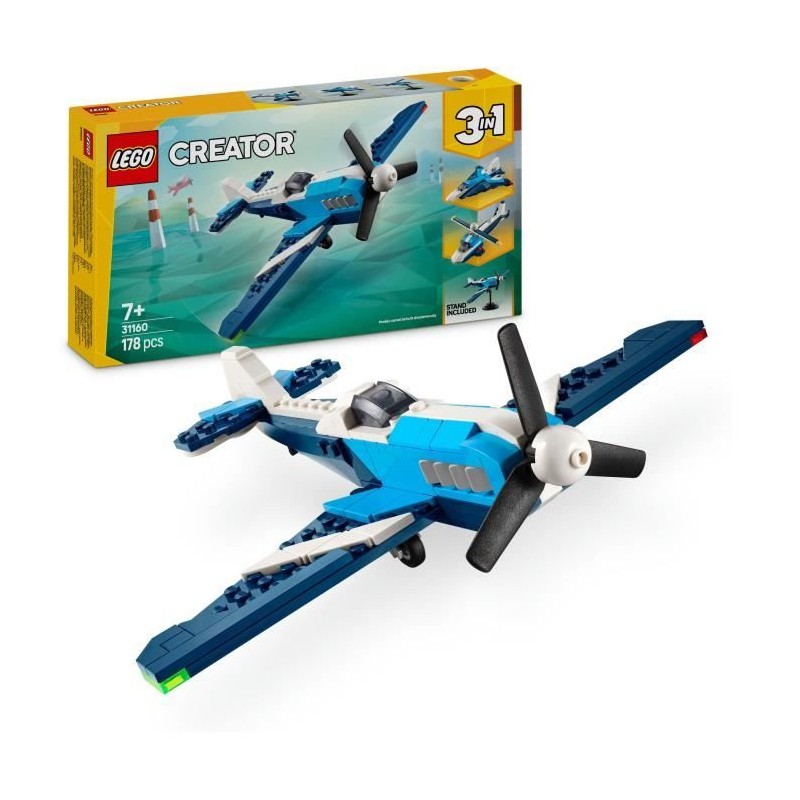 LEGO Creator 31160 3-en-1 Aéronef : l'avion de course - Jeu de constr LEGO Creator 31160 3-en-1 Aéronef : l'avion de course - Jeu de constr
