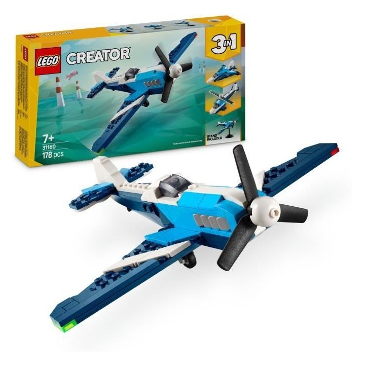 LEGO Creator 31160 3-en-1 Aéronef : l'avion de course - Jeu de construction des 7 ans LEGO Creator 31160 3-en-1 Aéronef : l'avion de course - Jeu de construction des 7 ans