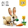 LEGO Creator 31162 3-en-1 L'adorable lapin - Jeu de construction pour