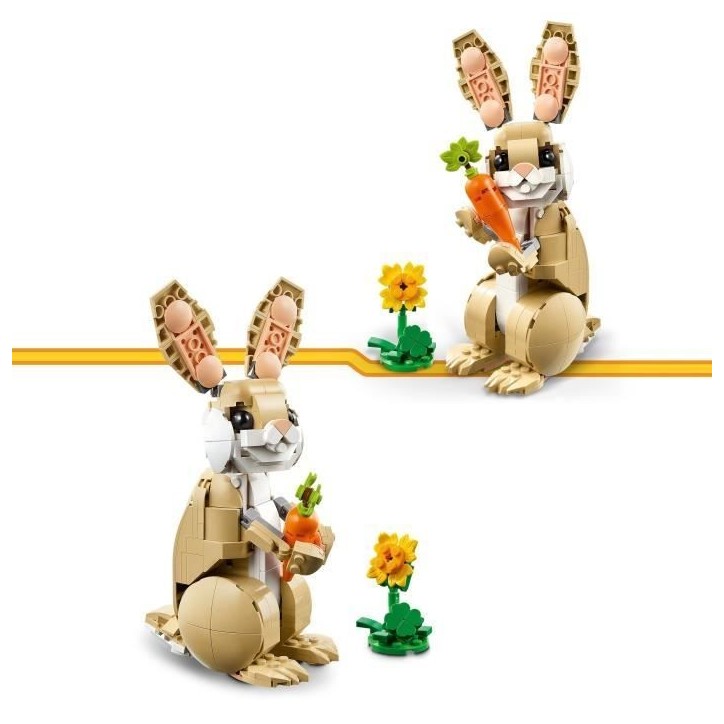 LEGO Creator 31162 3-en-1 L'adorable lapin - Jeu de construction pour fille des 8 ans LEGO Creator 31162 3-en-1 L'adorable lapin - Jeu de construction pour fille des 8 ans