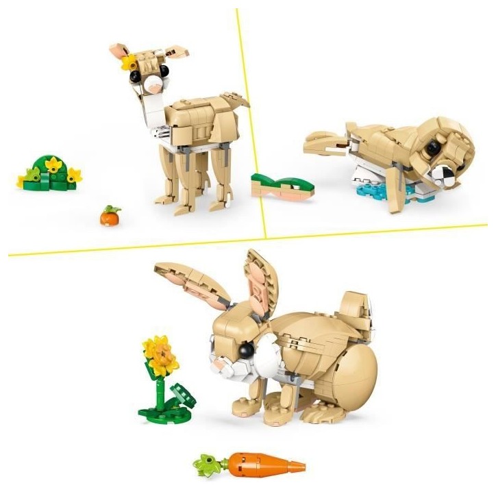 LEGO Creator 31162 3-en-1 L'adorable lapin - Jeu de construction pour fille des 8 ans LEGO Creator 31162 3-en-1 L'adorable lapin - Jeu de construction pour fille des 8 ans