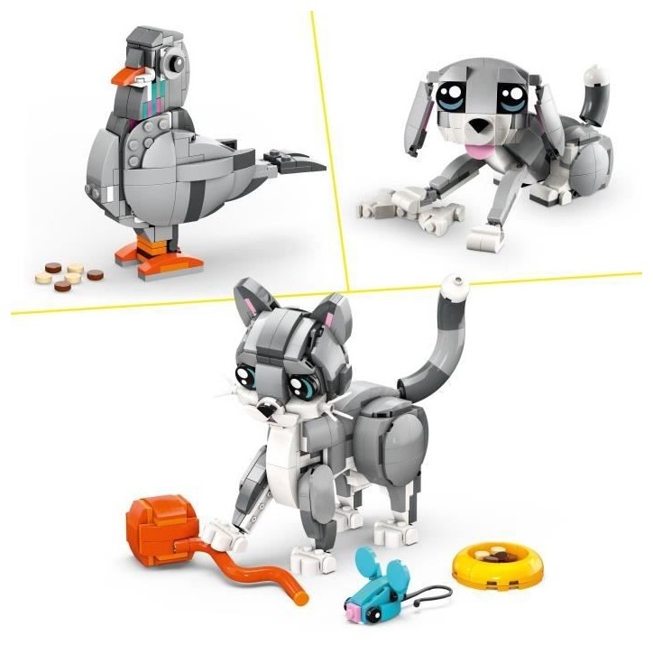 LEGO Creator 31163 3-en-1 Le chat joueur - Jeu de construction pour fille des 8 ans