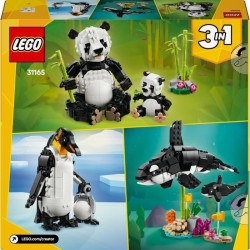 LEGO Creator 31165 3-en-1 Animaux sauvages : la famille de pandas Jeu