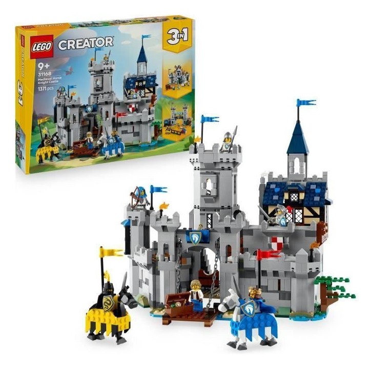 LEGO Creator 3-en-1 31168 Le Château Médiéval des Chevaliers - Jeu de Construction 9 ans LEGO Creator 3-en-1 31168 Le Château Médiéval des Chevaliers - Jeu de Construction 9 ans