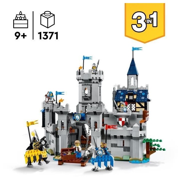 LEGO Creator 3-en-1 31168 Le Château Médiéval des Chevaliers - Jeu de Construction 9 ans LEGO Creator 3-en-1 31168 Le Château Médiéval des Chevaliers - Jeu de Construction 9 ans