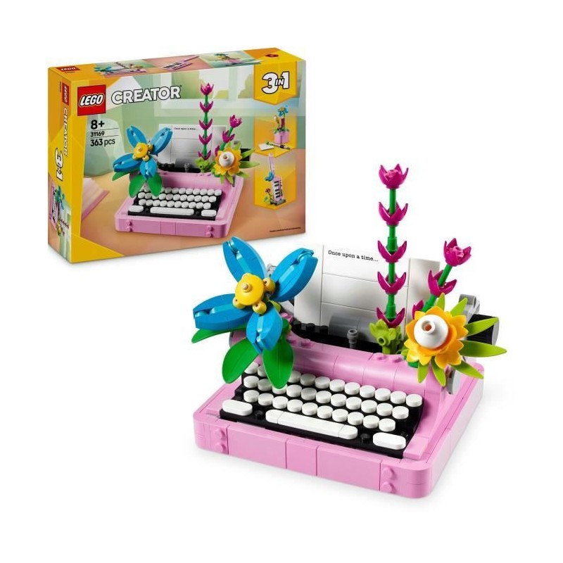 LEGO Creator 31169 3-en-1 La machine a écrire avec des fleurs - Jeu p LEGO Creator 31169 3-en-1 La machine a écrire avec des fleurs - Jeu p