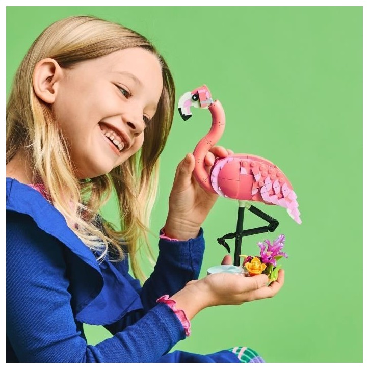 LEGO Creator 31170 3-en-1 Animaux sauvages : le flamant rose - Jouet pour fille des 8 ans
