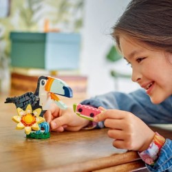 LEGO Creator 3-en-1 31173 Animaux Sauvages : le Toucan Tropical - Jeu