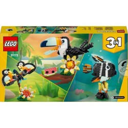 LEGO Creator 3-en-1 31173 Animaux Sauvages : le Toucan Tropical - Jeu
