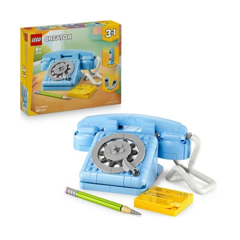 LEGO Creator 3-en-1 31174 Le Téléphone Rétro - Jeu de Construction