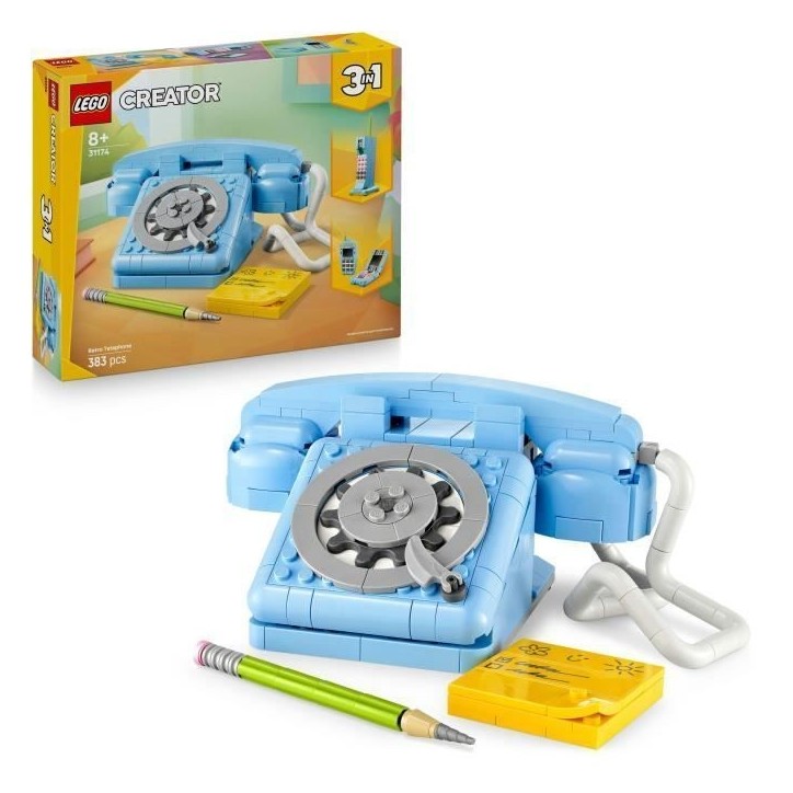 LEGO Creator 3-en-1 31174 Le Téléphone Rétro - Jeu de Construction des 8 ans LEGO Creator 3-en-1 31174 Le Téléphone Rétro - Jeu de Construction des 8 ans