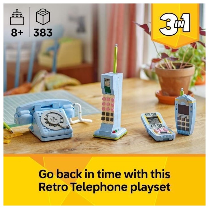 LEGO Creator 3-en-1 31174 Le Téléphone Rétro - Jeu de Construction des 8 ans LEGO Creator 3-en-1 31174 Le Téléphone Rétro - Jeu de Construction des 8 ans