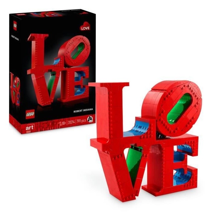 LEGO Art 31214 LOVE - Set de construction pour adultes - Décoration et cadeau pour couples