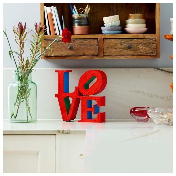 LEGO Art 31214 LOVE - Set de construction pour adultes - Décoration et cadeau pour couples