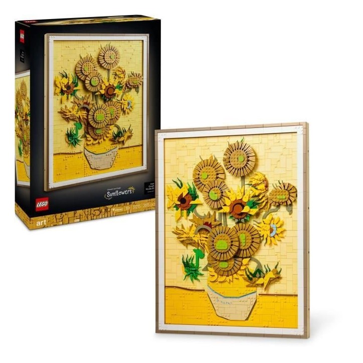 LEGO Art 31215 Vincent van Gogh – Les Tournesols - Tableau mural, Construction pour adulte