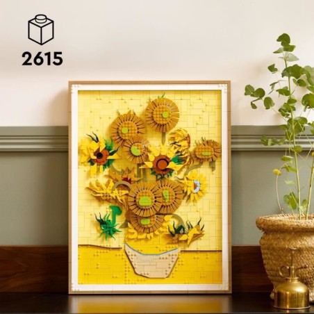 LEGO Art 31215 Vincent van Gogh – Les Tournesols - Tableau mural, Construction pour adulte
