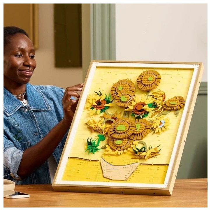 LEGO Art 31215 Vincent van Gogh – Les Tournesols - Tableau mural, Construction pour adulte