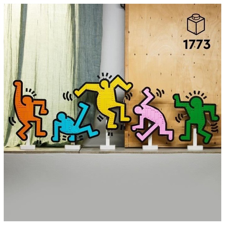 LEGO 31216 Art Keith Haring, Les Figures Dansantes, Décoration d'Intérieur et Set de Construction pour Adultes