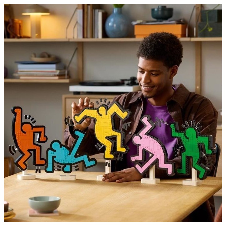 LEGO 31216 Art Keith Haring, Les Figures Dansantes, Décoration d'Intérieur et Set de Construction pour Adultes