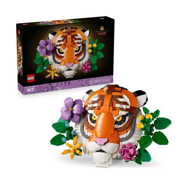 LEGO Art 31217 La Collection Faune – Le Tigre - Set Adulte - Décora LEGO Art 31217 La Collection Faune – Le Tigre - Set Adulte - Décora