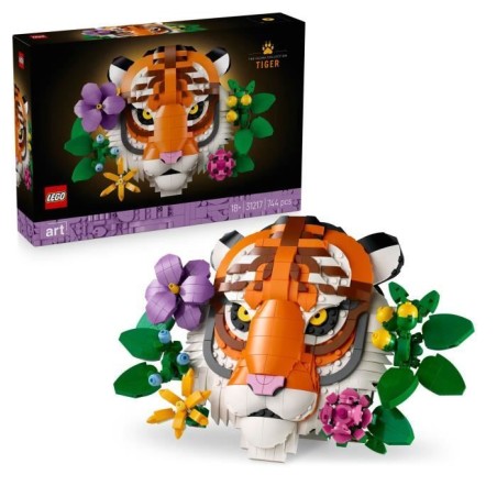 LEGO Art 31217 La Collection Faune – Le Tigre - Set Adulte - Décora
