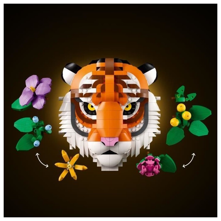 LEGO Art 31217 La Collection Faune – Le Tigre - Set Adulte - Décoration Murale Avec Fleurs LEGO Art 31217 La Collection Faune – Le Tigre - Set Adulte - Décoration Murale Avec Fleurs