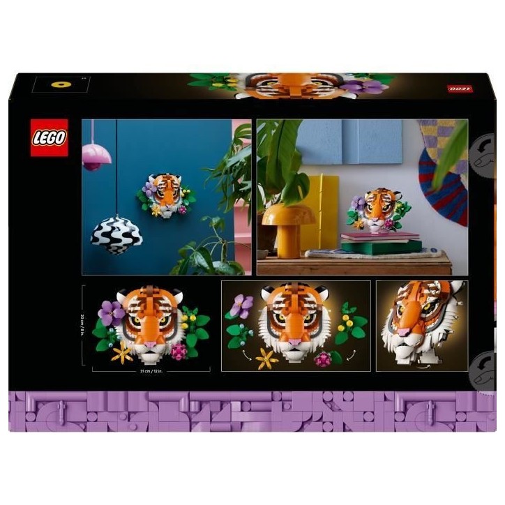LEGO Art 31217 La Collection Faune – Le Tigre - Set Adulte - Décoration Murale Avec Fleurs LEGO Art 31217 La Collection Faune – Le Tigre - Set Adulte - Décoration Murale Avec Fleurs