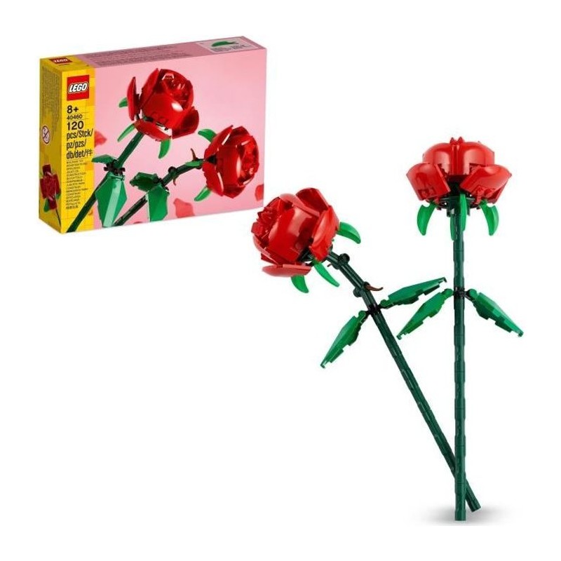 LEGO Botanicals 40460 Les Roses - Set de Fleurs Artificielles pour enf LEGO Botanicals 40460 Les Roses - Set de Fleurs Artificielles pour enf