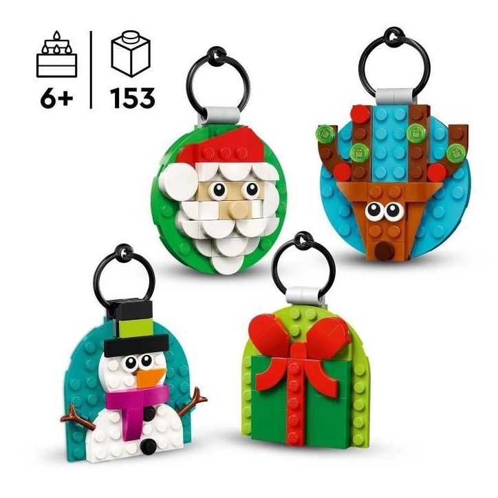 LEGO 40744 Sélection de Décorations de Noël - Jeu de Construction des 6 ans avec Pere Noël LEGO 40744 Sélection de Décorations de Noël - Jeu de Construction des 6 ans avec Pere Noël