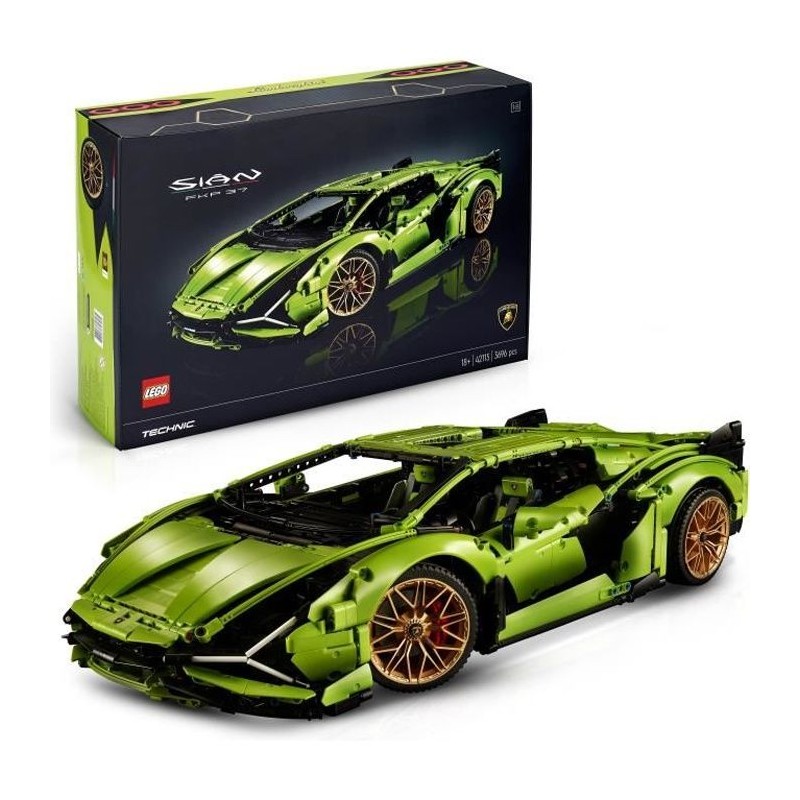 LEGO Technic 42115 Lamborghini Sián FKP 37, Maquette Voiture, 1:8, a LEGO Technic 42115 Lamborghini Sián FKP 37, Maquette Voiture, 1:8, a