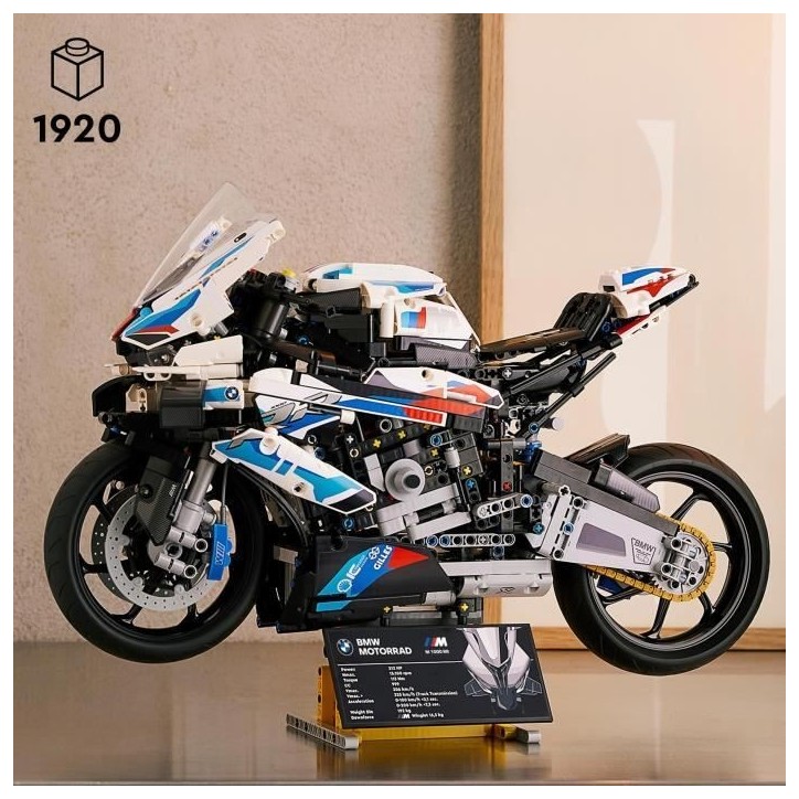 LEGO Technic 42130 BMW M 1000 RR, Construction Moto BMW, Maquette Moto GP, Échelle 1:5, Cadeau Motard, pour Adultes LEGO Technic 42130 BMW M 1000 RR, Construction Moto BMW, Maquette Moto GP, Échelle 1:5, Cadeau Motard, pour Adultes