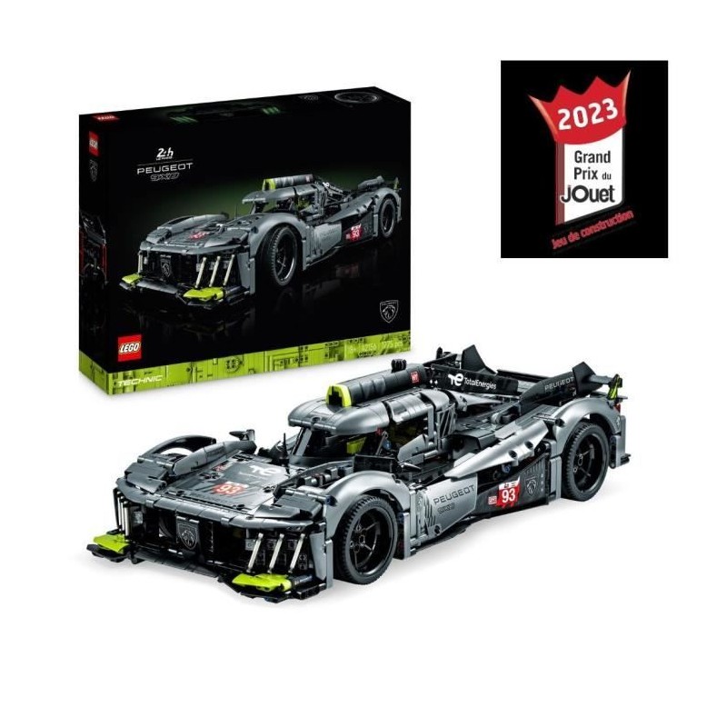 LEGO Technic 42156 PEUGEOT 9X8 24H Le Mans Hybrid Hypercar, Maquette d LEGO Technic 42156 PEUGEOT 9X8 24H Le Mans Hybrid Hypercar, Maquette d
