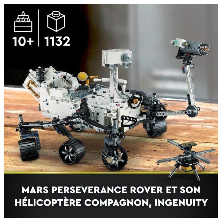 LEGO Technic 42158 NASA Mars Rover Perseverance, Jouet Découverte de l'Espace, avec AR App LEGO Technic 42158 NASA Mars Rover Perseverance, Jouet Découverte de l'Espace, avec AR App