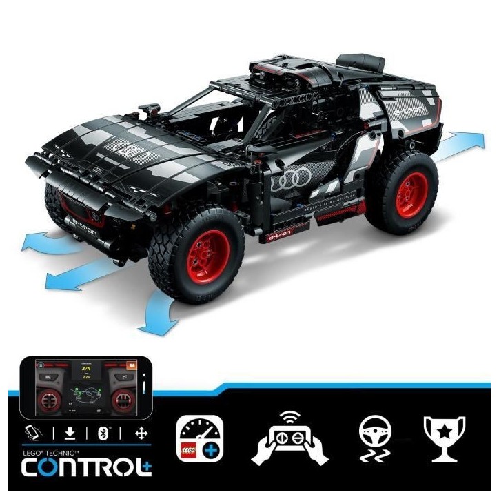 LEGO Technic 42160 Audi RS Q e-tron, Voiture de Rallye Télécommandée, Maquette Off-Road Dakar LEGO Technic 42160 Audi RS Q e-tron, Voiture de Rallye Télécommandée, Maquette Off-Road Dakar