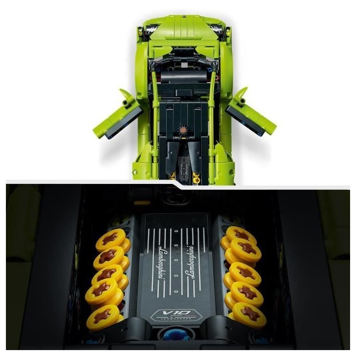 LEGO Technic 42161 Lamborghini Huracán Tecnica, Kit de Maquette de Voiture pour Enfants Fans de Sport Automobile