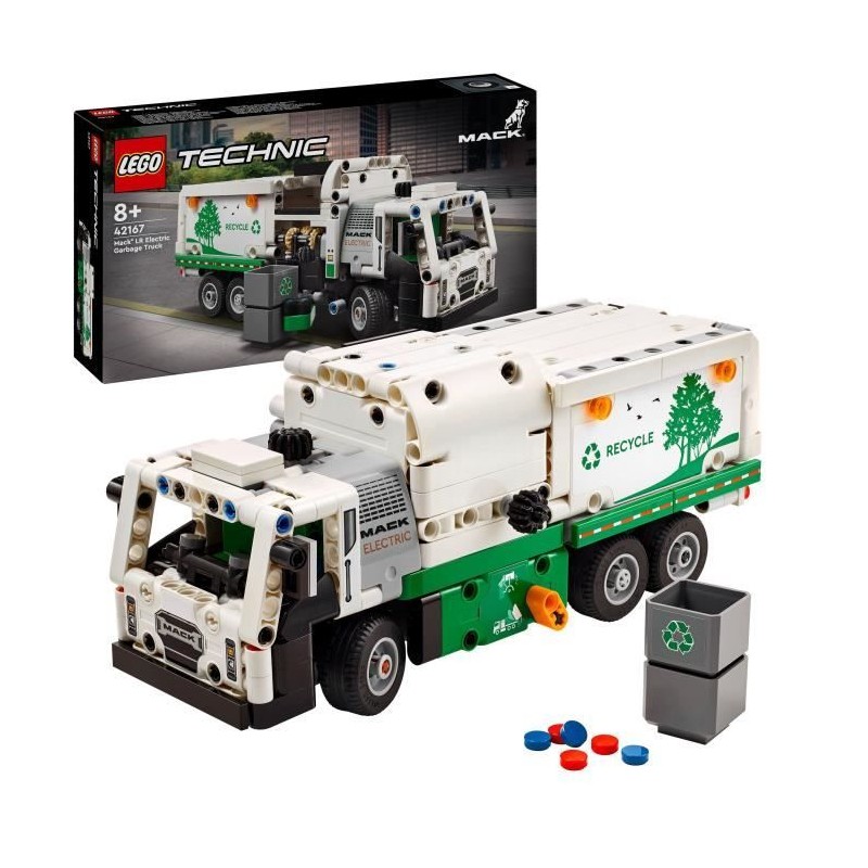 LEGO 42167 Technic Mack LR Electric Camion Poubelle, Jouet de Camion LEGO 42167 Technic Mack LR Electric Camion Poubelle, Jouet de Camion
