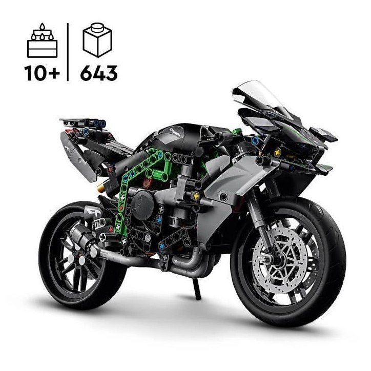 LEGO Technic 42170 La Moto Kawasaki Ninja H2R, Idée Cadeau pour Enfants, Jouet Créatif LEGO Technic 42170 La Moto Kawasaki Ninja H2R, Idée Cadeau pour Enfants, Jouet Créatif