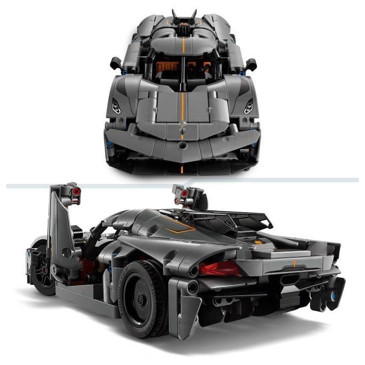 LEGO Technic 42173 Hypercar Koenigsegg Jesko Absolut grise - Set de construction