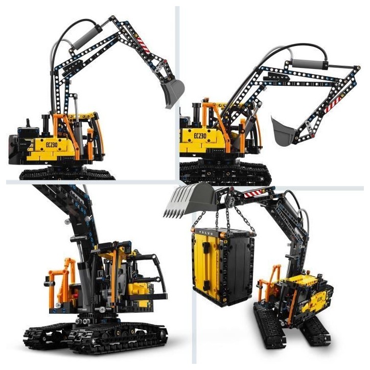 LEGO Technic 42175 Camion Volvo FMX et Pelleteuse Électrique EC230 - Set de Véhicule