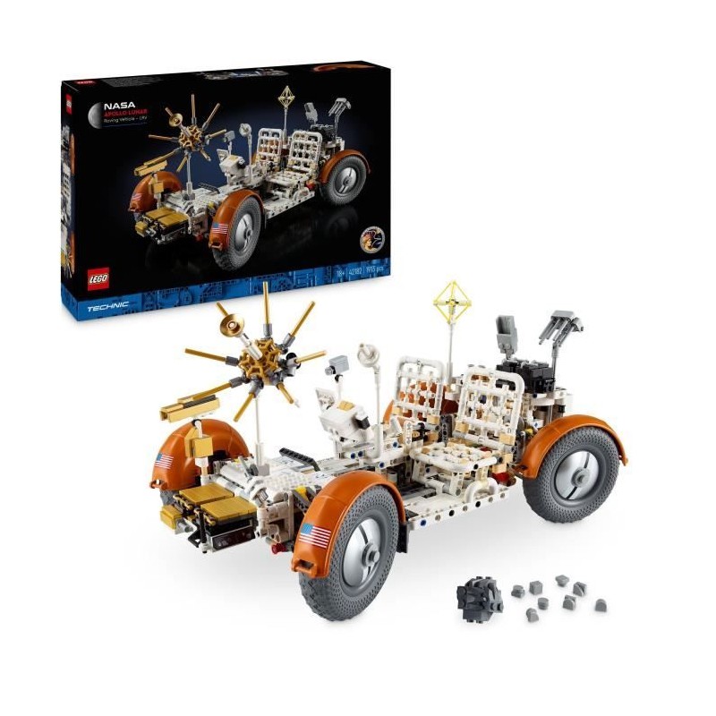LEGO Technic 42182 Véhicule d'Exploration Lunaire NASA Apollo - LRV R